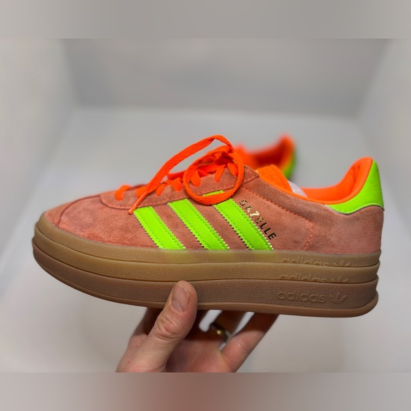 Adidas Gazelle Bold in Solar Orange/Solar Green mens size 9 - Picture 13 of 13